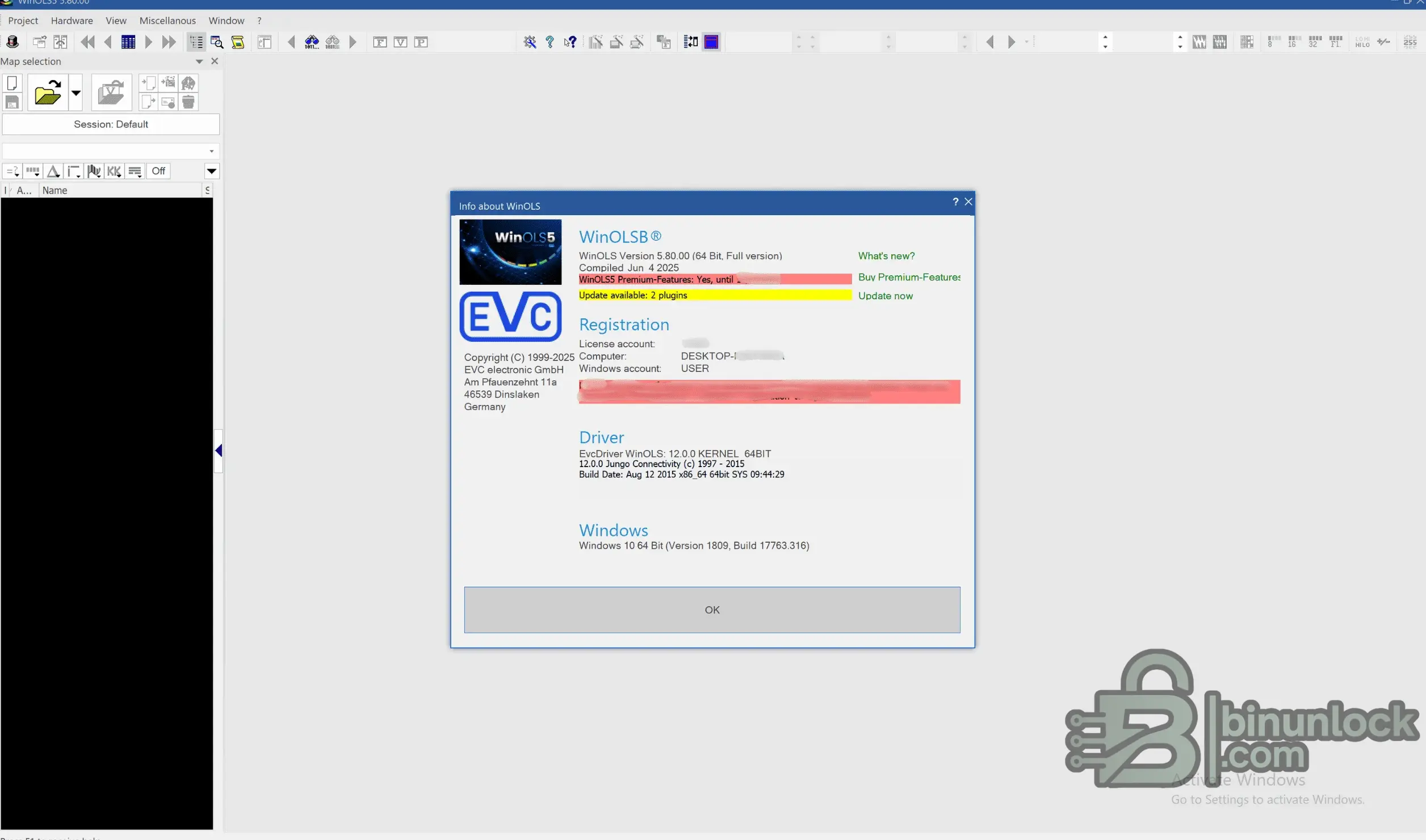WinOLS 5.80 screenshot