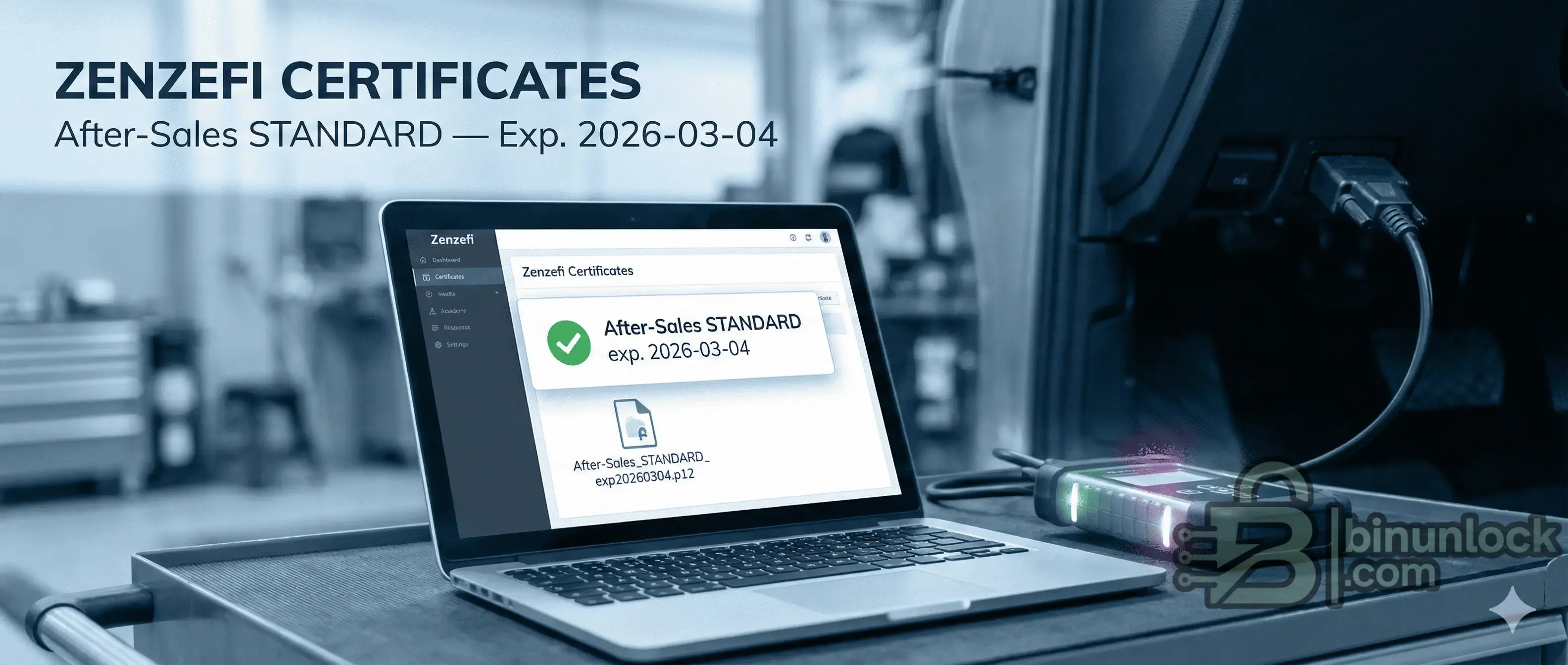 Zenzefi Certificates diagnostic screen