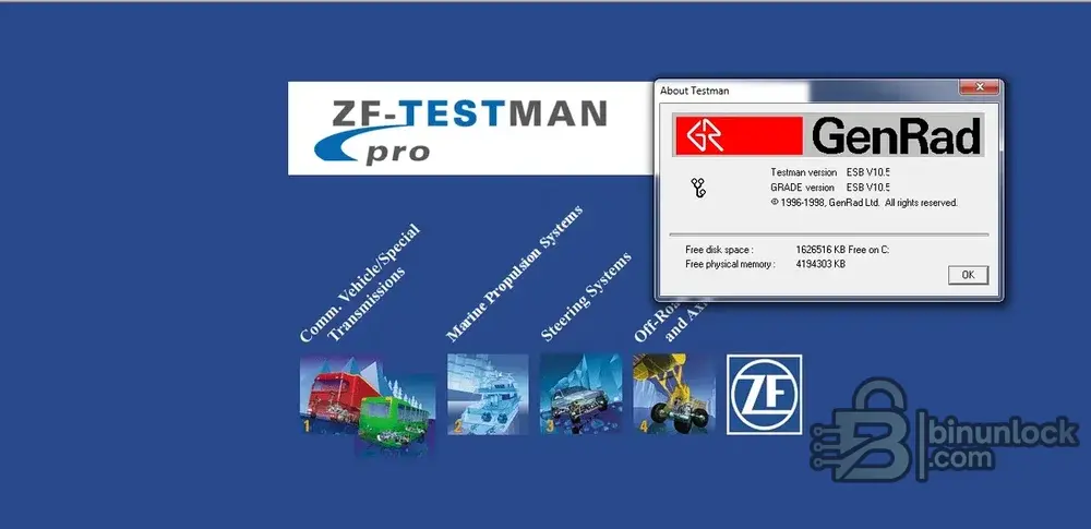 ZF Testman Pro cluster screen